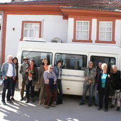 Abschied von Pamukkale im Bus des Viewpoint Hotels Patara, unserem Tageziel.