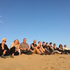 Letzter Abend auf der großen Sanddüne am Meer.