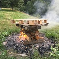 Trotz Hitze, ein Feuer belebt immer :-)