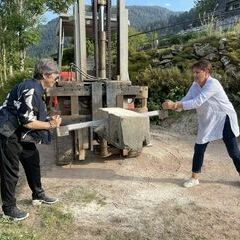 Es wurde diese Mal wieder viel im Kalkstein gesägt.