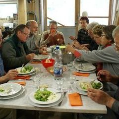 ... und am letzten Tag Mittagessen immer noch im Atelier