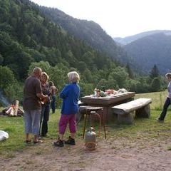 Abendliches Vesper der Kursteilnehmer in Vorbereitung