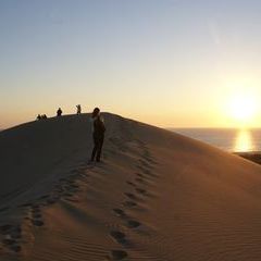 Sonnenuntergang auf der großen Düne von Patara